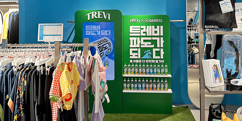 Trevi X Barrel Collaboration Display